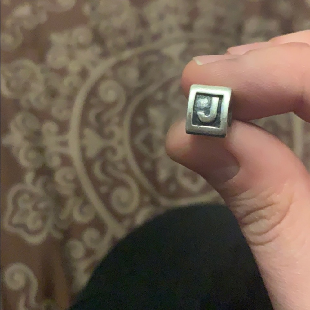 J pandora charm